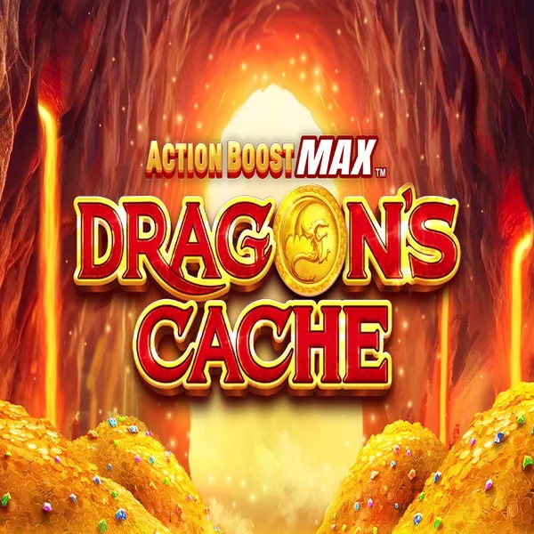 Action Boost Max Dragon's Cache by SpinPlay Games, showcased at ringospins.de – game logo