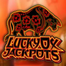 Lucky Ox Jackpots slot logo by Rival at Ringospin Casino